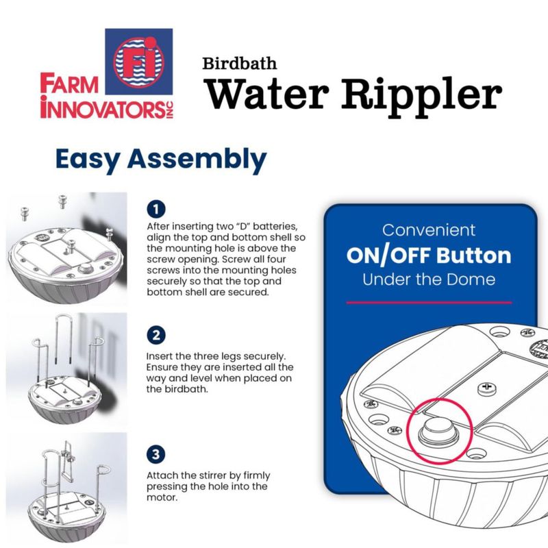 Agitador WR-25 Rippler para Bebedero de Pájaros – Farm Innovators