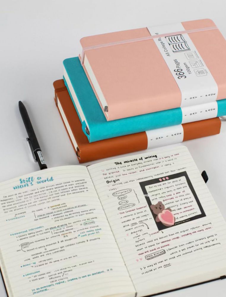 Cuaderno VOLINOTE A5 366 págs 100 g/m² Rayado Azul Marino