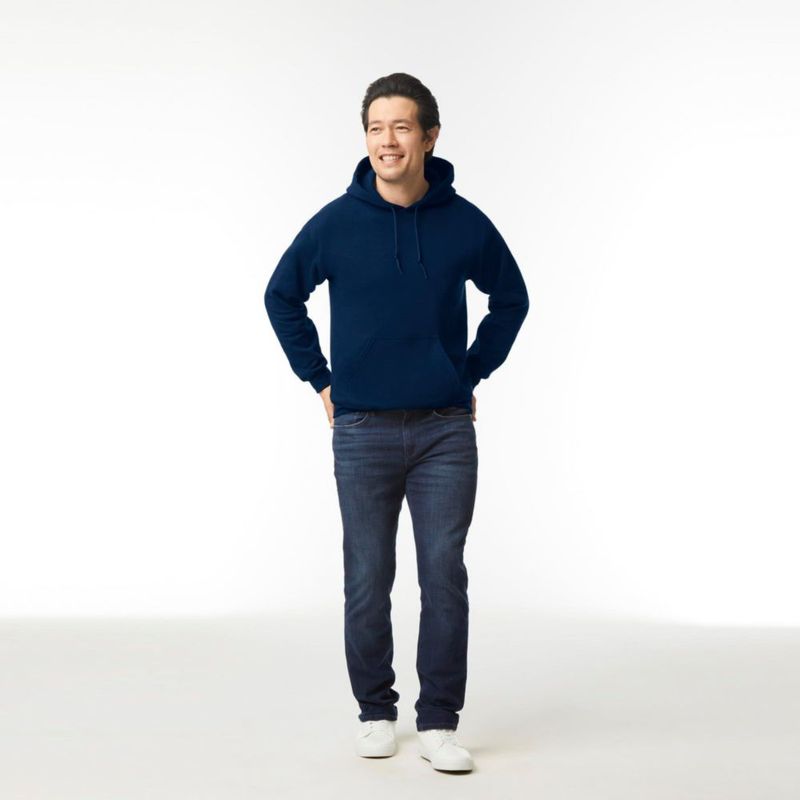 Sudadera con capucha Gildan G18500 azul marino talla grande (1 unidad)