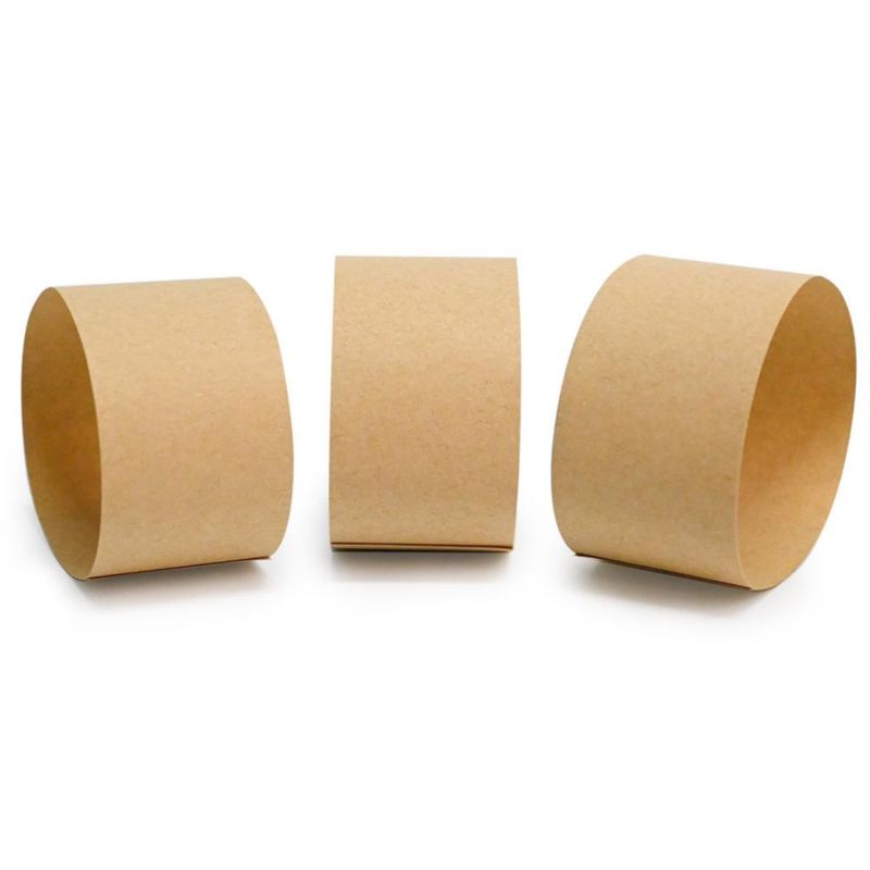 Cintas de Papel Kraft para Billetes LLIKED Pack de 120 (20 × 3 cm) Sin Imprimir