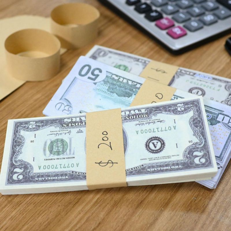 Cintas de Papel Kraft para Billetes LLIKED Pack de 120 (20 × 3 cm) Sin Imprimir