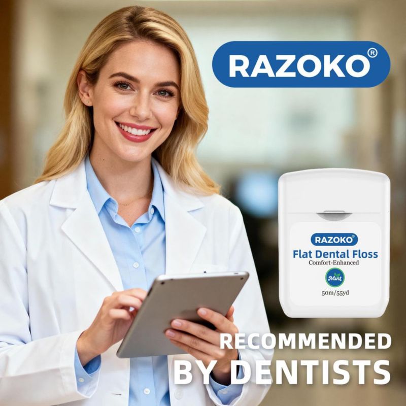 Hilo dental plano Flat Mint RAZOKO 4 unidades (50 m)