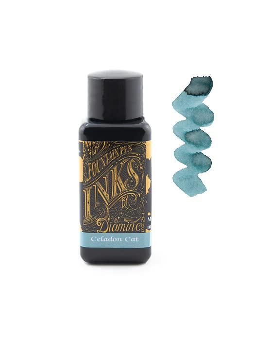Tinta para pluma estilográfica Diamine Celadon Cat 30 ml