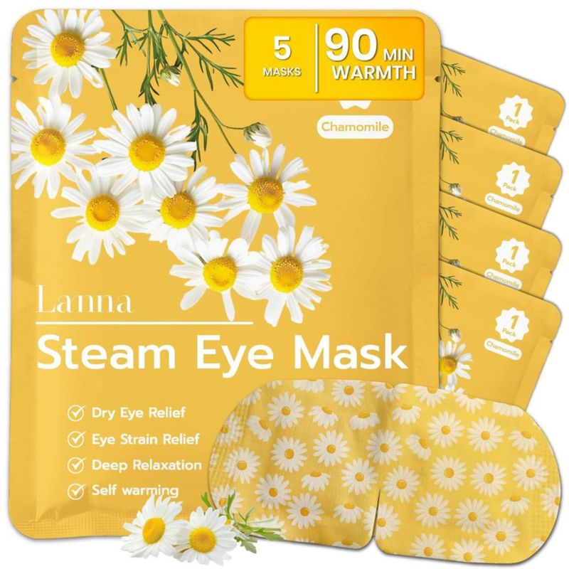 Antifaz LANNA de Vapor 120 min Manzanilla - Pack de 5