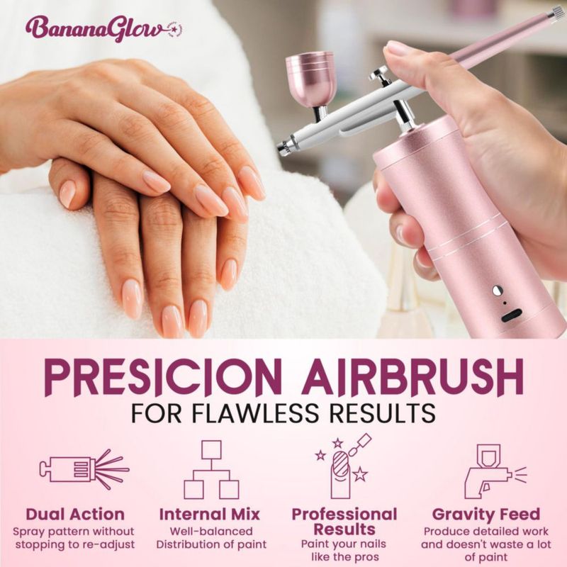 Kit de Aerógrafo Banana Glow Pro Inalámbrico Recargable