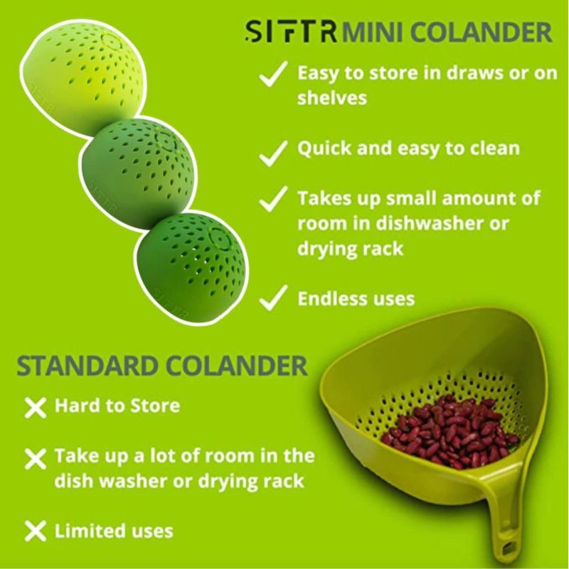 Colador para Latas SIFTR - Juego de 3 Coladores Ahorradores de Espacio