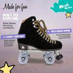 Patines de ruedas Moxi Panther de gamuza negra talla 3
