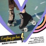 Patines de ruedas Moxi Panther de gamuza negra talla 3