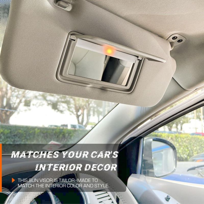 Visera solar izquierda y derecha Aeagle para Nissan Altima 2013‑2018 Beige con luz de vanidad