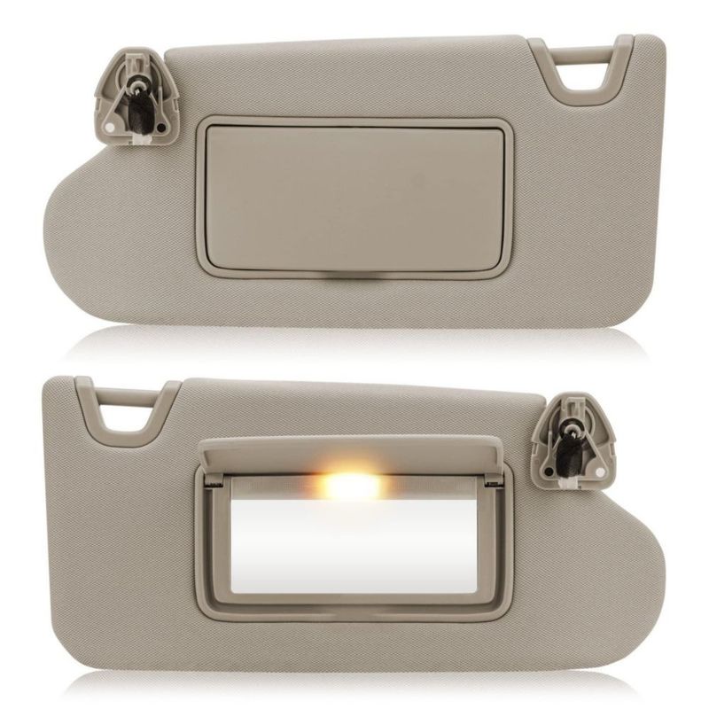 Visera solar izquierda y derecha Aeagle para Nissan Altima 2013‑2018 Beige con luz de vanidad