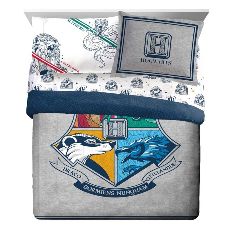 Juego de ropa de cama Jay Franco Queen 7 piezas Gris Harry Potter