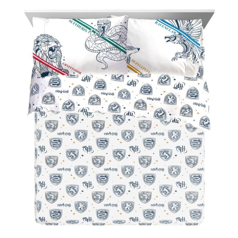 Juego de ropa de cama Jay Franco Queen 7 piezas Gris Harry Potter