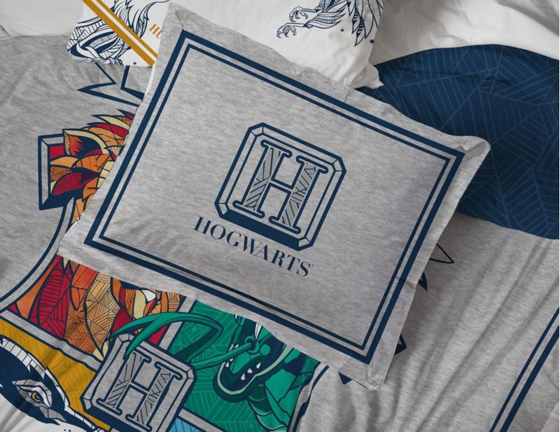 Juego de ropa de cama Jay Franco Queen 7 piezas Gris Harry Potter