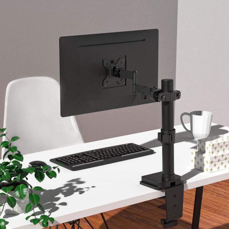 Brazo de monitor WALI 17-32" de movimiento completo negro VESA 75/100 mm