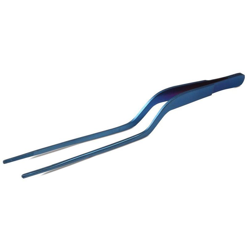Pinzas JB Prince 20 cm Azul de Punta Fina con Mango Offset