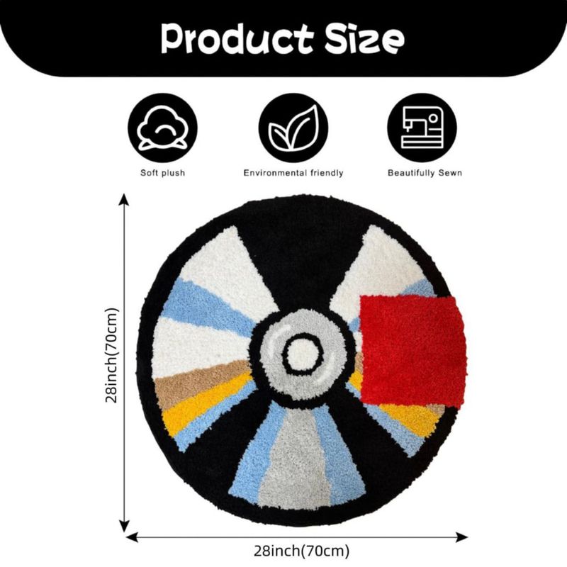 Alfombra HYPEECE CD Gráfica 70 cm Y2K Lavable