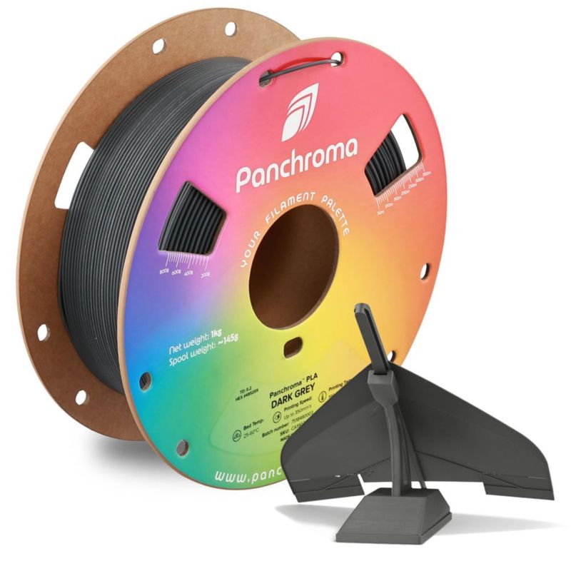 Filamento PLA Polymaker 175 mm 1 kg gris oscuro