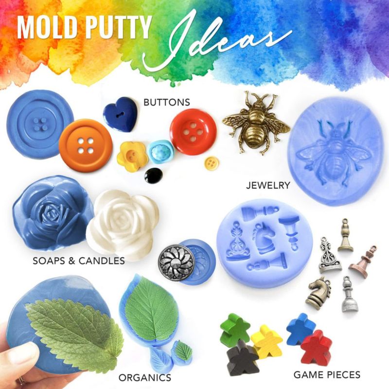 Masilla para Moldes Pixiss 400 g Mezcla 1:1 Reutilizable de Silicona