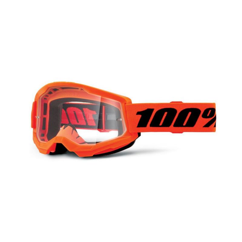 Gafas 100% Strata 2 Naranja Neón con lente clara