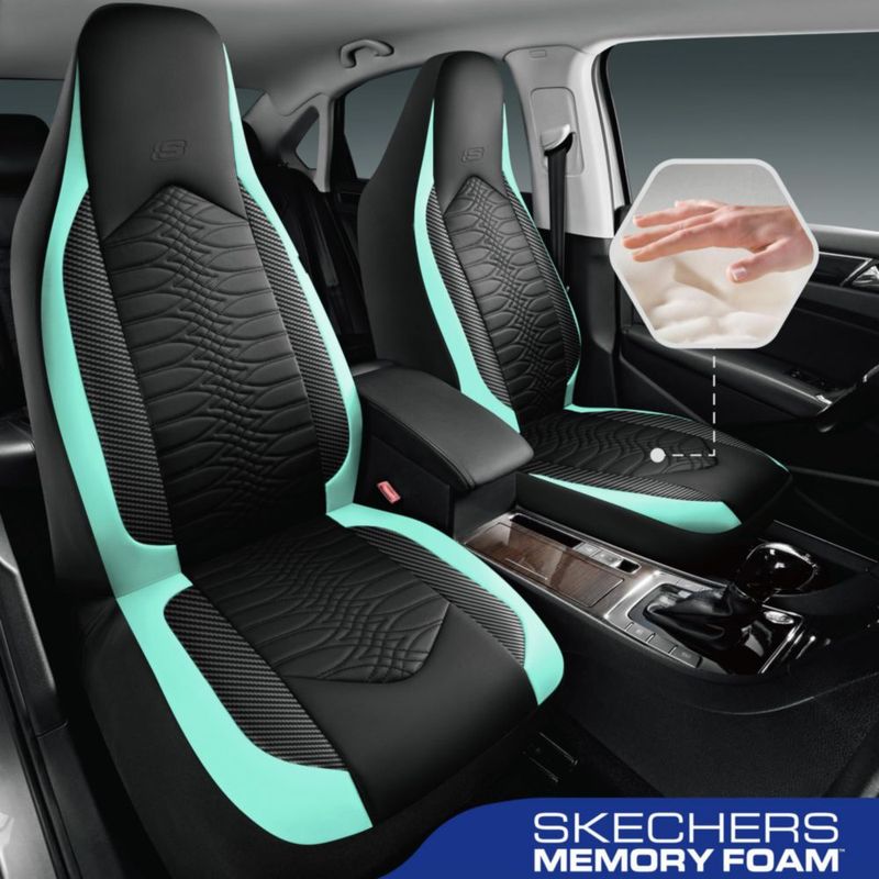 Cubierta de Asiento de Coche Skechers Impermeable de Cuero Menta