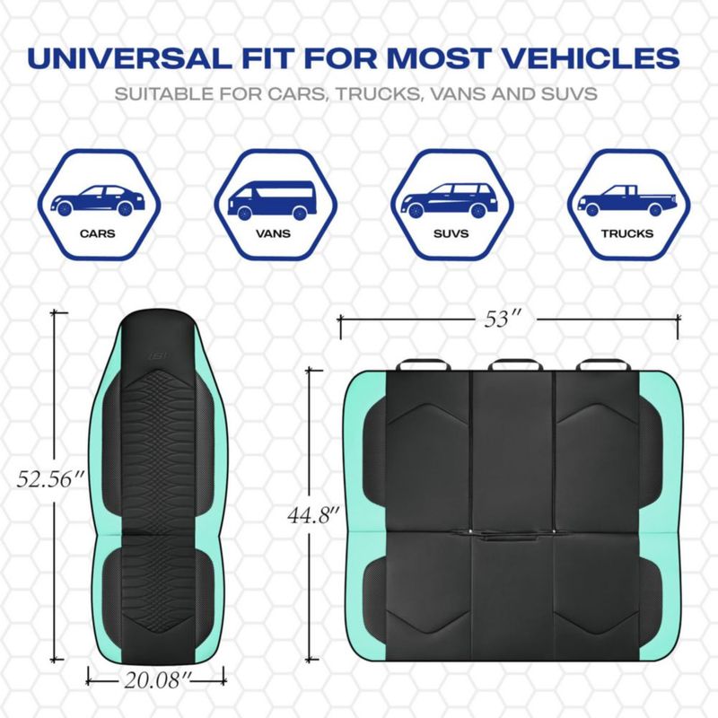 Cubierta de Asiento de Coche Skechers Impermeable de Cuero Menta
