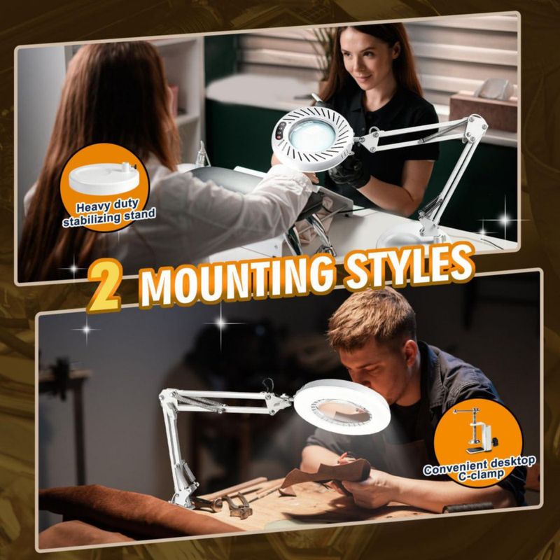 Lupa Toolastra 12X con Luz y Soporte