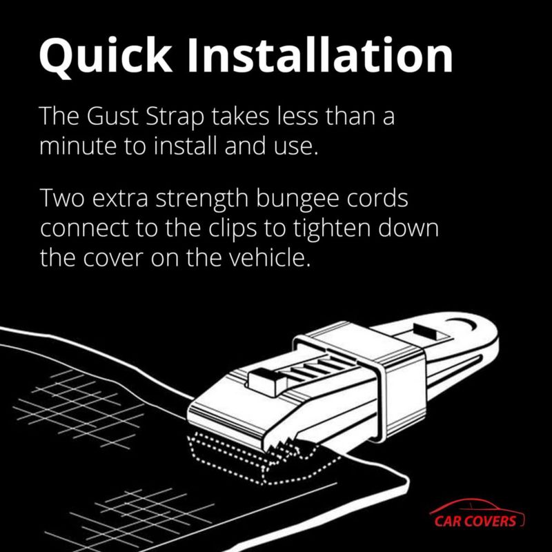 Correas para Cubierta de Coche AllGuard 91 cm con Cuerdas Elásticas y Ganchos