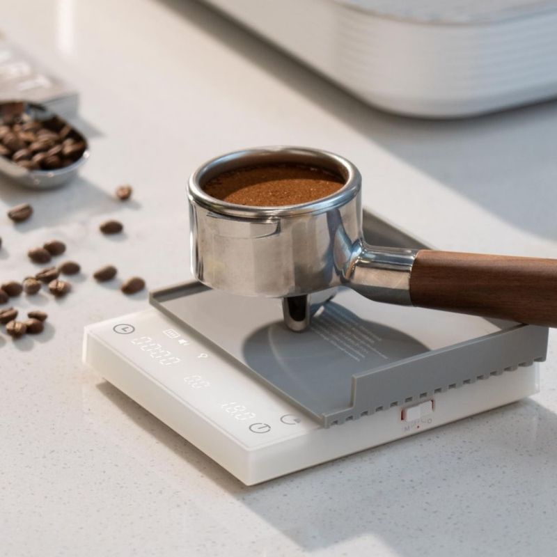 Balanza de café TIMEMORE Basic 3.0 Ratio/Timer blanca
