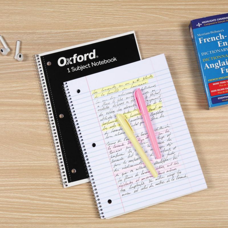Cuaderno Oxford 12 unidades renglones anchos negro 70 hojas