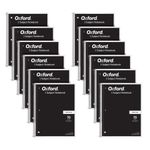 Cuaderno Oxford 12 unidades renglones anchos negro 70 hojas