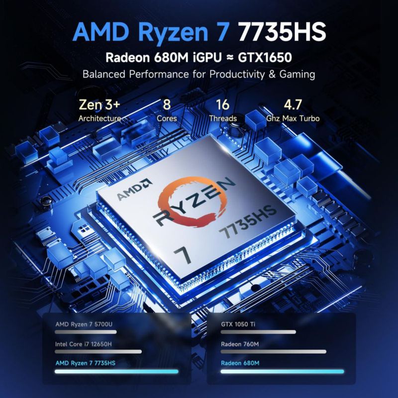 Portátil NIMO 39 cm R7 7735HS 16 GB 1 TB SSD WIFI 5