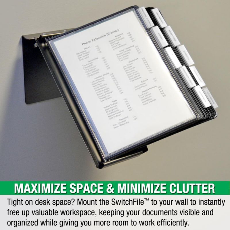 Organizador de Referencias Ultimate Office de 10 Bolsillos Negro