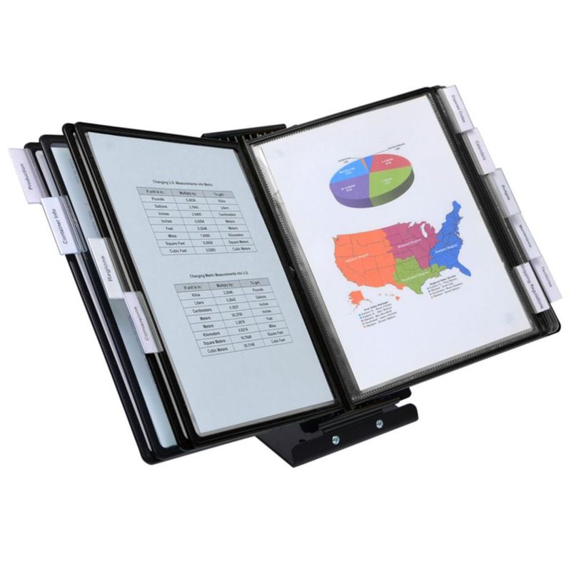 Organizador de Referencias Ultimate Office de 10 Bolsillos Negro