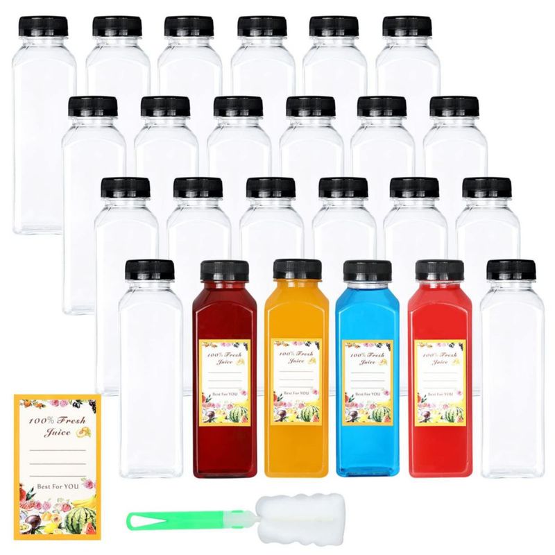 Botella DANALLAN 24 uds 355 ml Plástico Transparente para Jugos