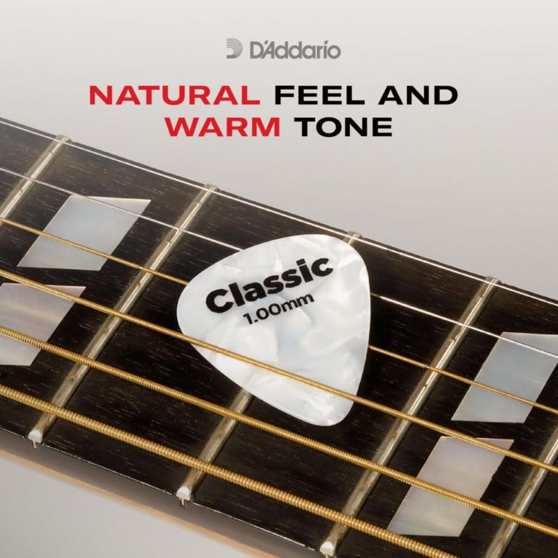 Púas de guitarra D'Addario de celuloide surtidas medianas 070 mm paquete de 25