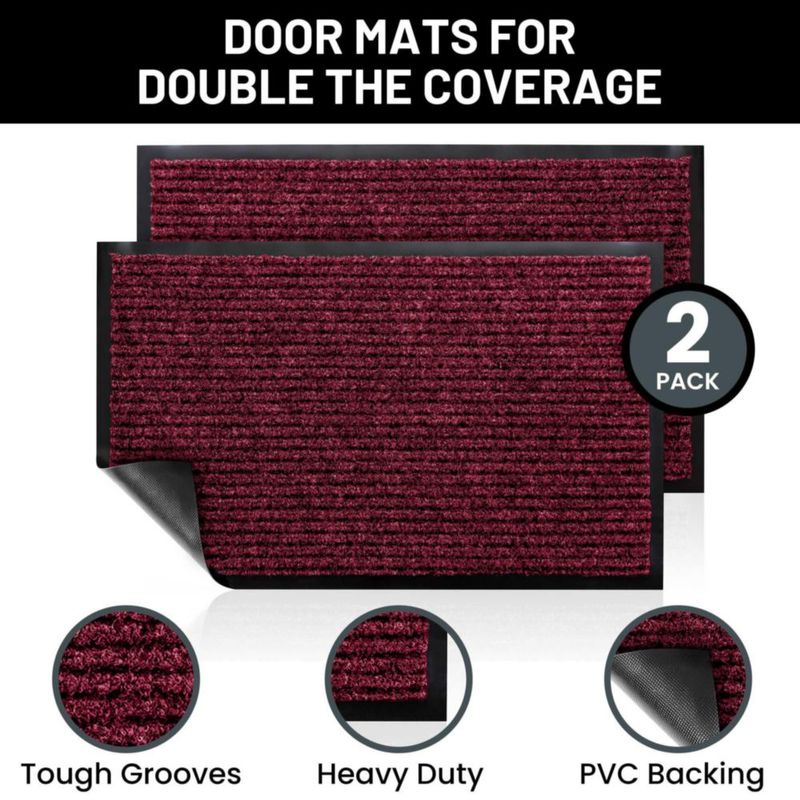 Felpudo Sierra Concepts 43x64 cm Rojo - Pack de 2