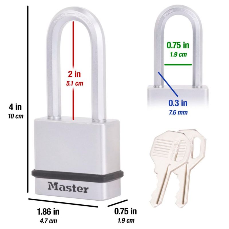 Candado Master Lock M530XTLH – Pack de 2 con llave idéntica