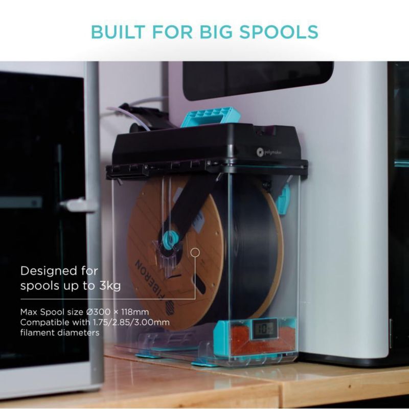 Caja de Filamento Polymaker XL 3 kg con Higrómetro (1 unidad)