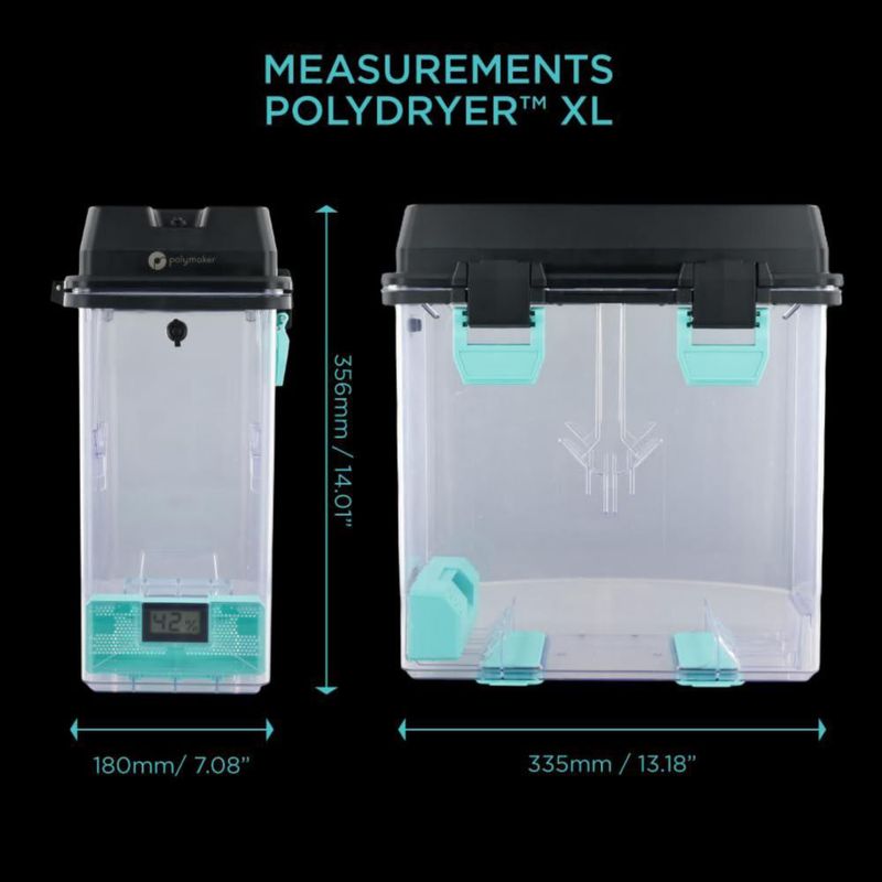 Caja de Filamento Polymaker XL 3 kg con Higrómetro (1 unidad)