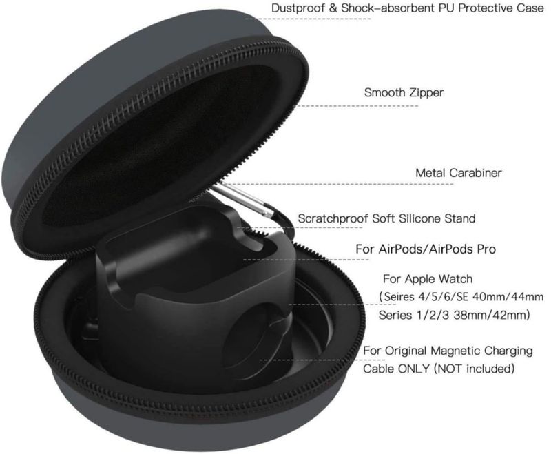 Estuche portátil MoKo para Apple Watch y AirPods