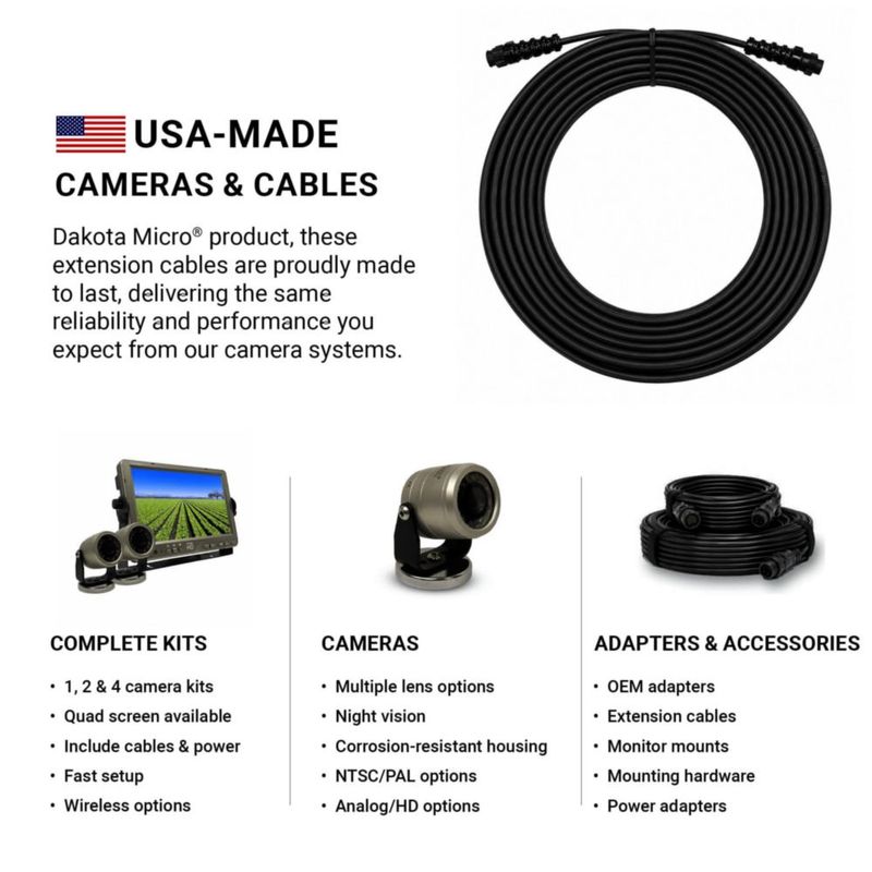 Cable Dakota Micro 15 m Alimentación/Video DMAC-EC50