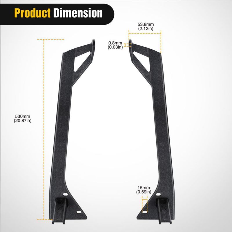 Soporte de Montaje Nilight 127 cm para Jeep Wrangler TJ 1997‑2006