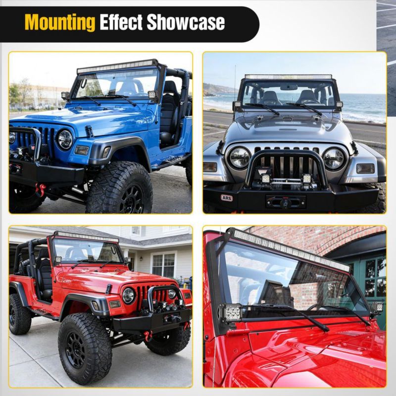 Soporte de Montaje Nilight 127 cm para Jeep Wrangler TJ 1997‑2006