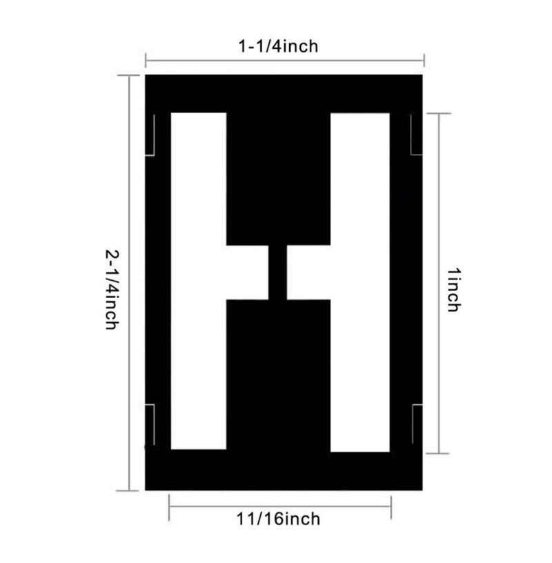 Juego de plantillas de PVC negro Attisstore 25 cm 138 piezas