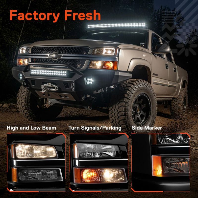 Conjunto de faros TRUE MODS Silverado 03-06 Cateye