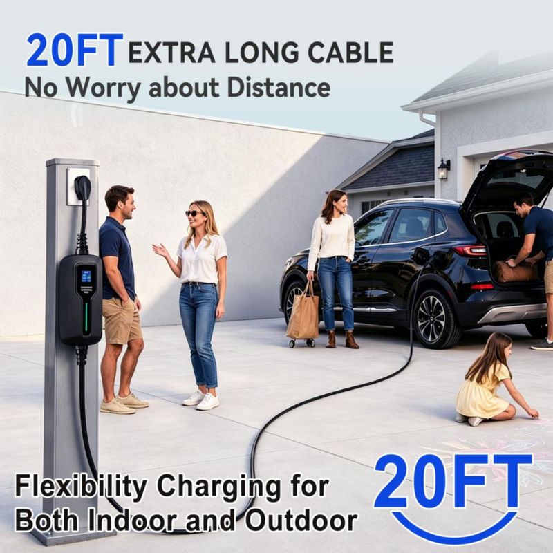 Cargador EV LEFANEV 32 A Nivel 2 76 kW cable de 6 m (20 ft) 220 V