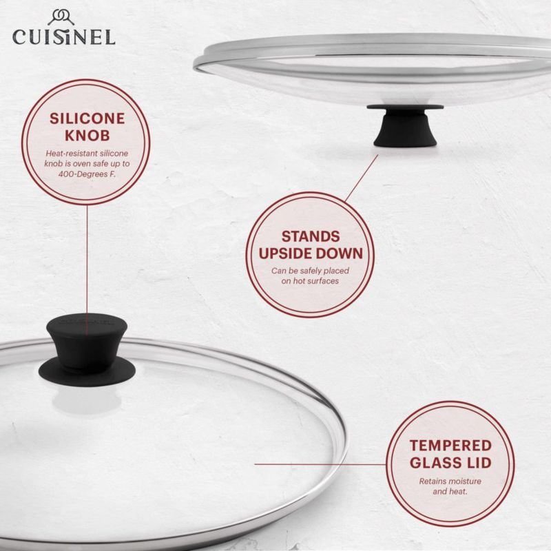 Sartén Cuisinel de hierro fundido 30 cm + tapa + raspador