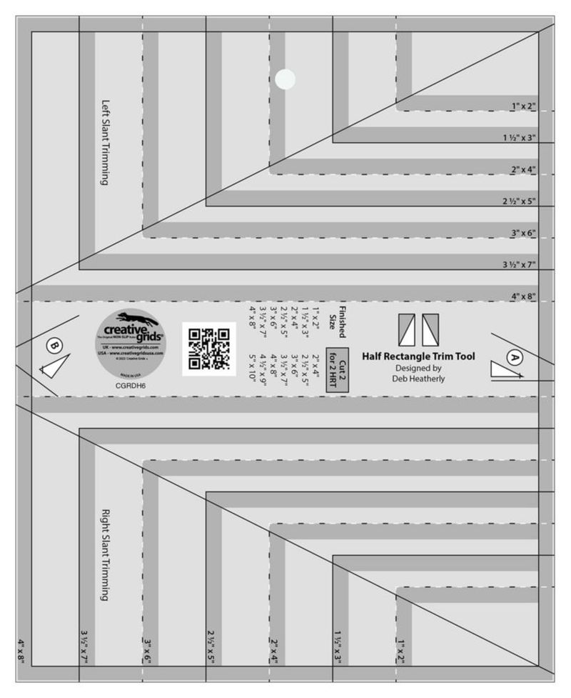 Regla Creative Grids 22 × 27 cm Herramienta de Acolchado de Acrílico