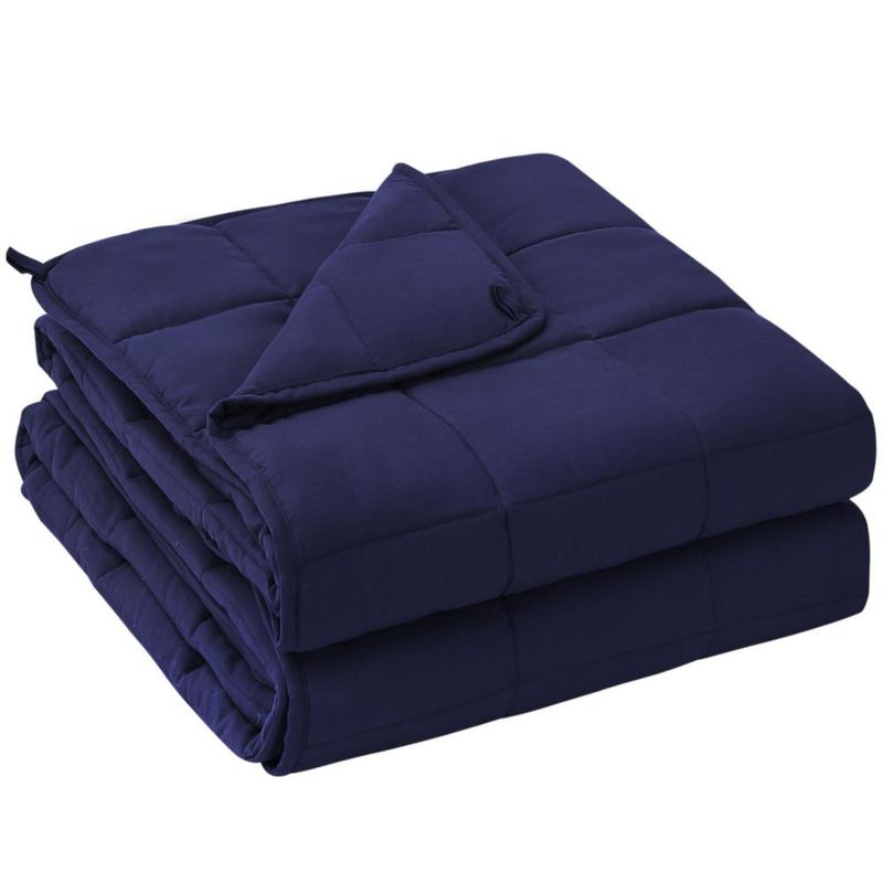 Manta con peso yescool tamaño King 136 kg 224 × 264 cm Azul