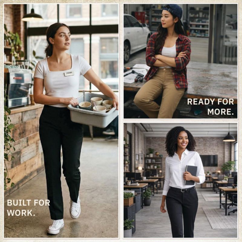 Pantalones Dickies para mujer Flex Twill de corte recto